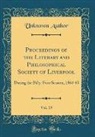 Unknown Author - Proceedings of the Literary and Philosophical Society of Liverpool, Vol. 19