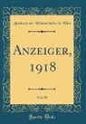 Akademie Der Wissenschaften In Wien - Anzeiger, 1918, Vol. 55 (Classic Reprint)