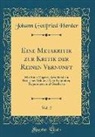 Johann Gottfried Herder - Eine Metakritik zur Kritik der Reinen Vernunft, Vol. 2
