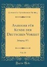 Germanisches Nationalmuseum Nurnberg, Germanisches Nationalmuseum Nürnberg - Anzeiger für Kunde der Deutschen Vorzeit, Vol. 18