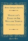 Thomas Babington Macaulay - Macaulay's Essay on Sir William Temple