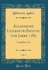 Unknown Author - Allgemeine Literatur-Zeitung vom Jahre 1785, Vol. 5