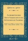 Unknown Author - Alphabetisches Orts-Verzeichnis des Königreichs Sachsen