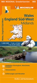 MICHELI, Michelin - Michelin Karte Wales, England Süd-West, Midlands