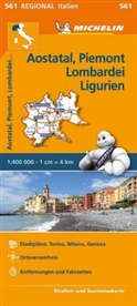 MICHELI, Michelin - Michelin Karte Aostatal, Piemont, Lombardei und Ligurien