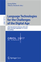 Declerck, Declerck, Thierry Declerck, Geor Rehm, Georg Rehm - Language Technologies for the Challenges of the Digital Age