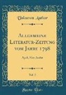 Unknown Author - Allgemeine Literatur-Zeitung vom Jahre 1798, Vol. 2