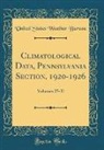 United States Weather Bureau - Climatological Data, Pennsylvania Section, 1920-1926