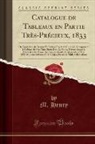 M. Henry - Catalogue de Tableaux en Partie Très-Précieux, 1833