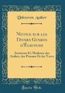 Unknown Author - Notice sur les Divers Genres d'Écriture