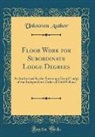 Unknown Author - Floor Work for Subordinate Lodge Degrees