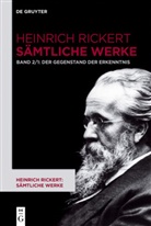 Heinrich Rickert, Raine A Bast, Rainer A Bast, Rainer A Bast, Rainer A. Bast - Heinrich Rickert: Heinrich Rickert: Sämtliche Werk - Band 2: Der Gegenstand der Erkenntnis