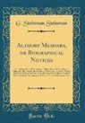 G. Steinman Steinman - Althorp Memoirs, or Biographical Notices