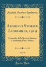 Societa Storica Lombarda, Società Storica Lombarda - Archivio Storico Lombardo, 1919, Vol. 46