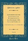 Unknown Author - Entscheidungen des Schweizerischen Bundesgerichtes Aus Dem Jahre 1888, Amtliche Sammlung, Vol. 14