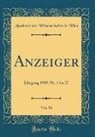 Akademie Der Wissenschaften In Wien - Anzeiger, Vol. 56