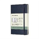 Moleskine 12 Monate Wochen Notizkalender 2019, P/A6, Hard Cover, Saphir