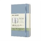 Moleskine 12 Monate Notizkalender 2019, P/A6, Hard Cover, Aschblau