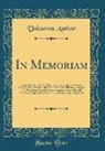 Unknown Author - In Memoriam