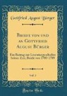 Gottfried August Bürger - Briefe von und an Gottfried August Bürger, Vol. 3