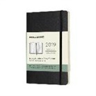 Moleskine 12 Monate Wochen Notizkalender 2019, P/A6, Soft Cover, Schwarz