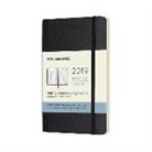 Moleskine 12 Monate Monats Notizkalender 2019, P/A6, Soft Cover, Schwarz