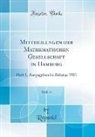 Repsold Repsold - Mittheilungen der Mathematischen Gesellschaft in Hamburg, Vol. 4