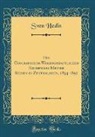 Sven Hedin - Die Geographisch-Wissenschaftlichen Ergebnisse Meiner Reisen in Zentralasien, 1894-1897 (Classic Reprint)