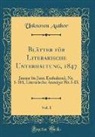 Unknown Author - Blätter für Literarische Unterhaltung, 1847, Vol. 1