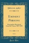 Unknown Author - Eminent Persons, Vol. 4