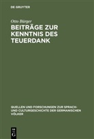 Otto Bürger - Beiträge zur Kenntnis des Teuerdank