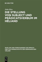 John Ries - Die Stellung von Subject und Prädicatsverbum im Hêliand