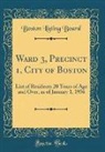 Boston Listing Board - Ward 3, Precinct 1, City of Boston