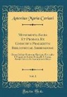 Antonius Maria Ceriani - Monumenta Sacra Et Profana Ex Codicibus Praesertim Bibliothecae Ambrosianae, Vol. 1