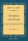 Unknown Author - Address and Poem