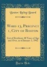 Boston Listing Board - Ward 13, Precinct 1, City of Boston