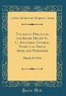 Carolina Telephone and Telegrap Company - Telephone Directory for Rocky Mount N. C., Including Enfield, Nashville, Spring Hope, and Whitakers