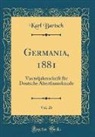 Karl Bartsch - Germania, 1881, Vol. 26