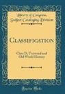 Library of Congress Subject C Division - Classification