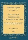Unknown Author - Blätter für Literarische Unterhaltung, 1846, Vol. 2