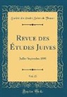Société des Études Juives de France - Revue des Études Juives, Vol. 21