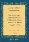 George Lyttelton - Memoirs and Correspondence of George, Lord Lyttelton, From 1734 to 1773, Vol. 2 of 2 (Classic Reprint)