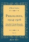 Otto Crusius - Philologus, 1914-1916, Vol. 73