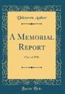 Unknown Author - A Memorial Report