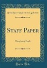 United States Department Of Agriculture - Staff Paper