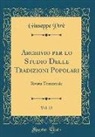 Giuseppe Ptre, Giuseppe Ptrè - Archivio per lo Studio Delle Tradizioni Popolari, Vol. 23