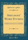 Unknown Author - Sheldons' Word Studies