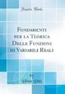 Ulisse Dini - Fondamenti per la Teorica Delle Funzioni di Variabili Reali (Classic Reprint)