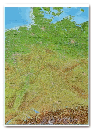 garant Verlag GmbH - Panoramakarte Deutschland, Planokarte