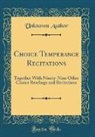 Unknown author - Choice Temperance Recitations